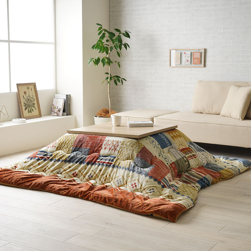 シンプルなギャベ柄のこたつ掛け布団 ミーテ