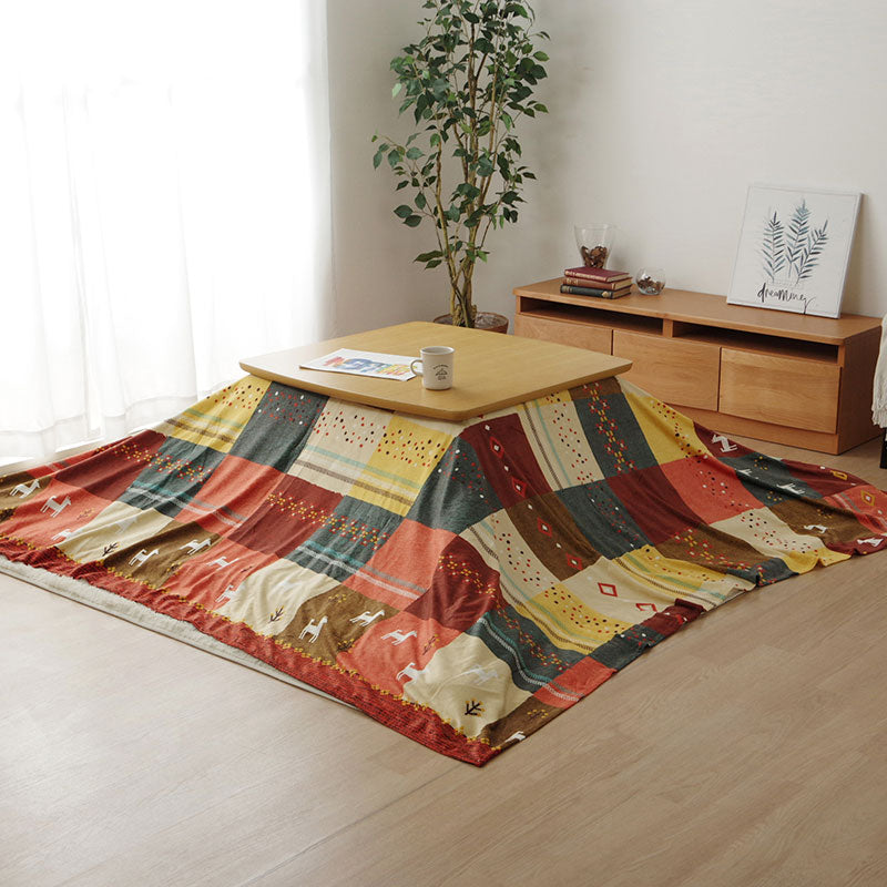 ギャベ柄をモチーフにしたこたつ布団上掛け シンシア