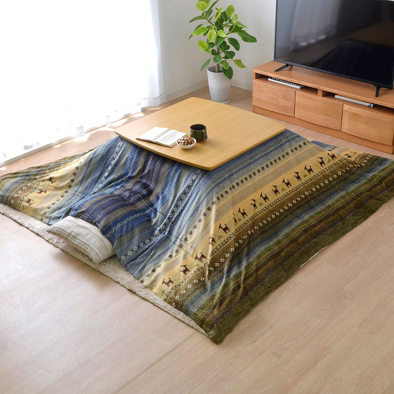 ギャッベ柄をモチーフにしたこたつ布団上掛け ラディ