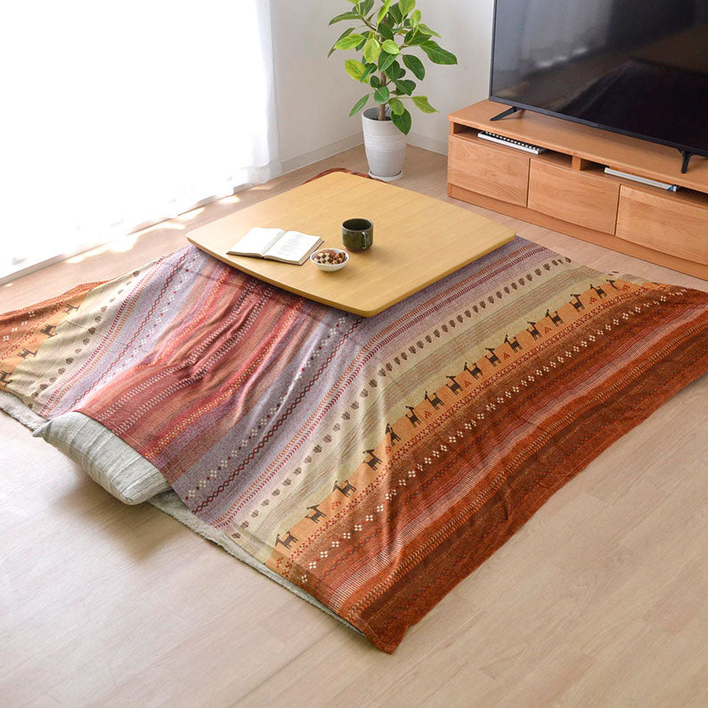 ギャッベ柄をモチーフにしたこたつ布団上掛け ラディ