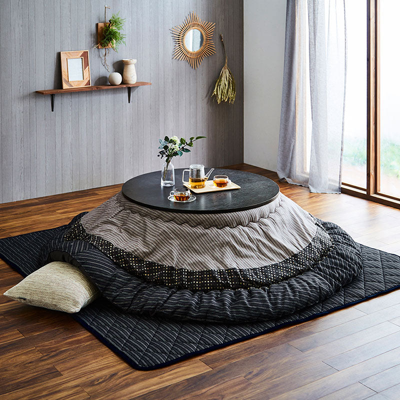 【掛敷セット】和モダンなこたつ布団掛敷セット ゆかり 暖かさのある色合いとデザイン こたつ布団と敷布団の2点セット