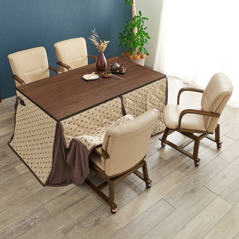 ダイニングテーブル・チェア・こたつ布団6点セット ハイタイプ幅150cm