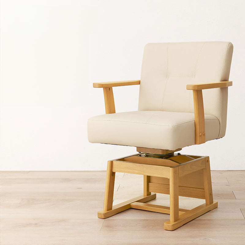 高さ調節が可能な回転式ダイニングチェア