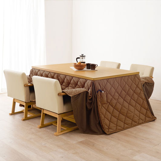 ダイニングテーブル・チェア・こたつ布団6点セット 幅150cm ※開梱設置サービス付き