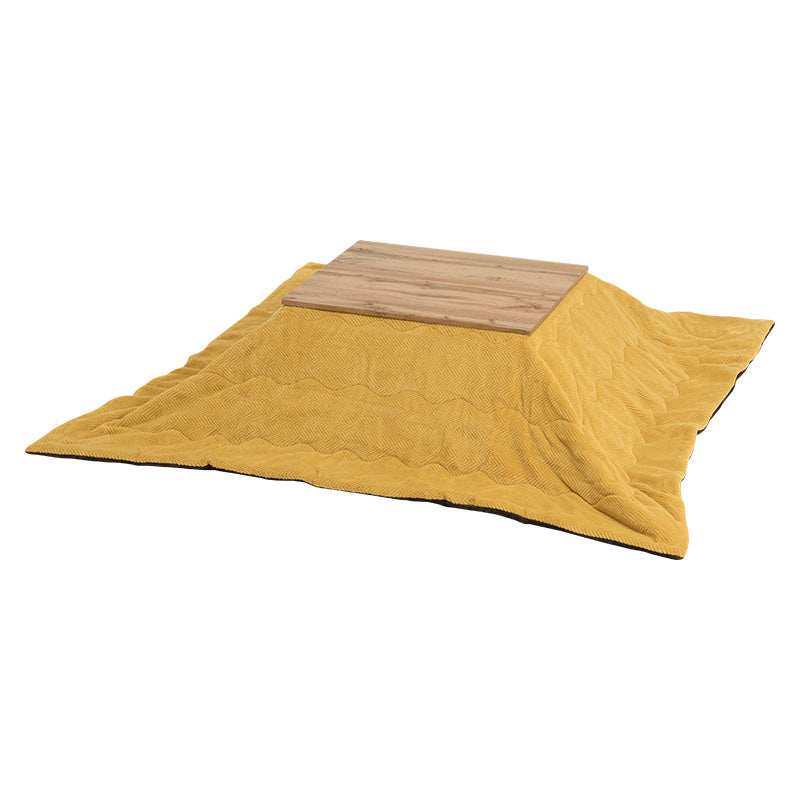 リアルな素材感を再現した天板が特徴的なコンパクトサイズこたつテーブル+なめらかな肌触りのこたつ掛け布団セット