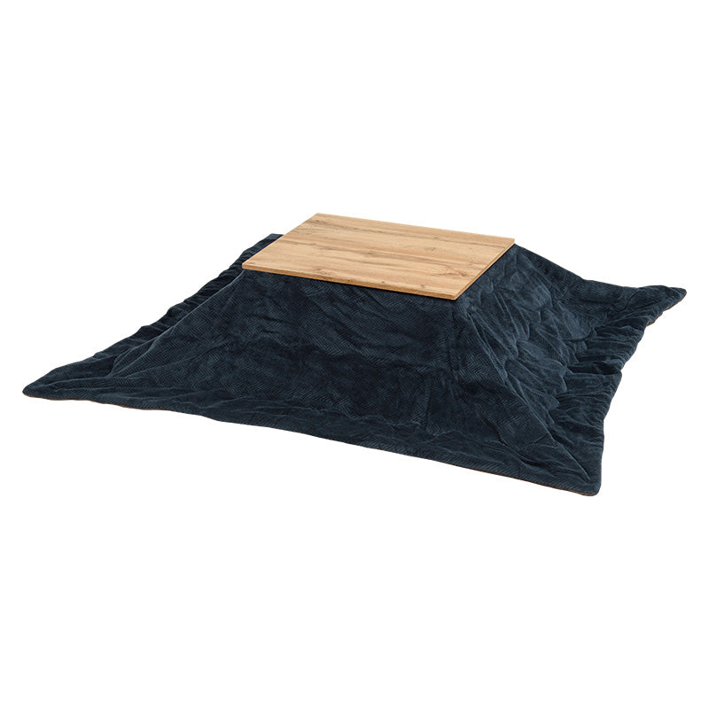 リアルな素材感を再現した天板が特徴的なコンパクトサイズこたつテーブル+なめらかな肌触りのこたつ掛け布団セット