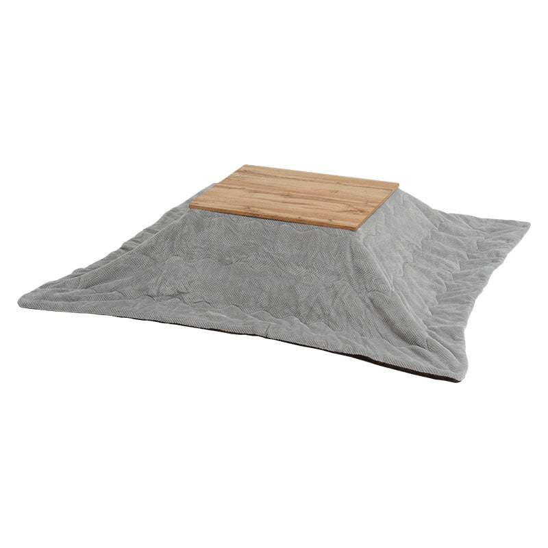 リアルな素材感を再現した天板が特徴的なコンパクトサイズこたつテーブル+なめらかな肌触りのこたつ掛け布団セット