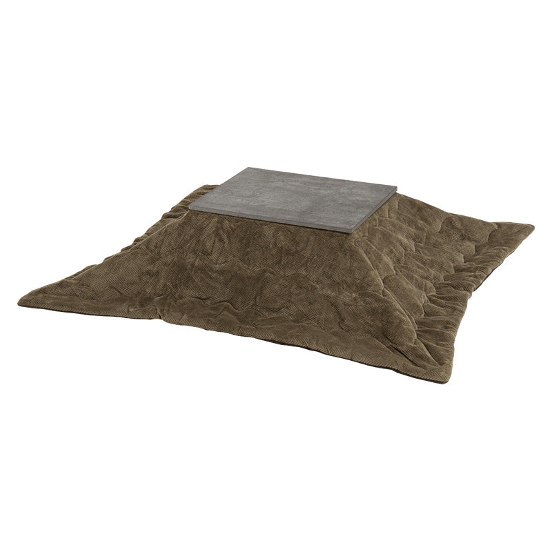 リアルな素材感を再現した天板が特徴的なコンパクトサイズこたつテーブル+なめらかな肌触りのこたつ掛け布団セット