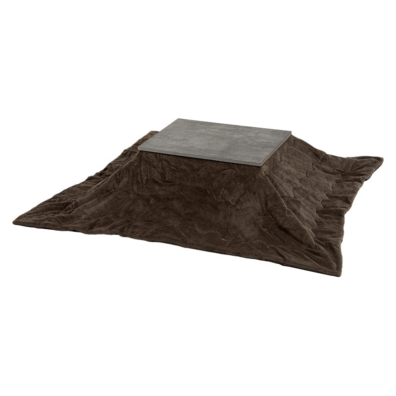 リアルな素材感を再現した天板が特徴的なコンパクトサイズこたつテーブル+なめらかな肌触りのこたつ掛け布団セット