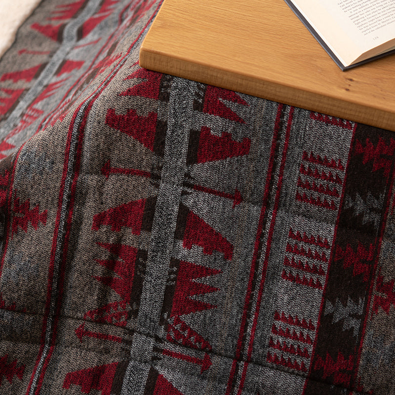 薄掛けこたつ布団 正方形 アクリル混素材でふっくら暖かい お部屋のアクセントになる2色展開