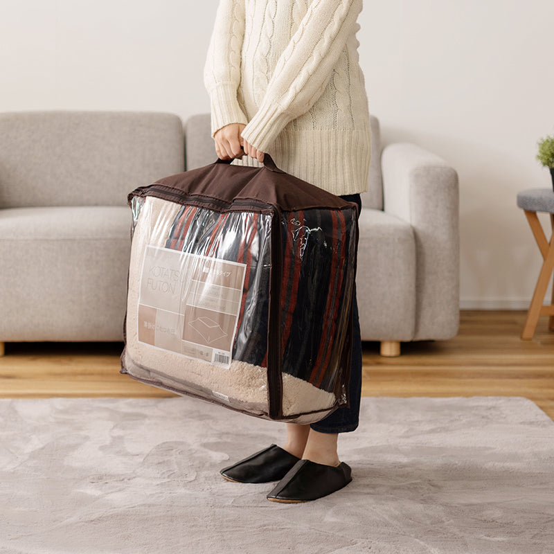 薄掛けこたつ布団 長方形 もこもこシープボアで熱を逃がさない 3色ストライプがおしゃれな高保温タイプ