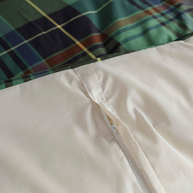 色糸が作るコントラストが美しいツイルチェックこたつ布団カバー ハイランド【Fab the Home】