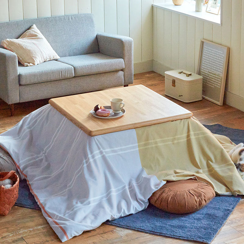 ベイクドカラーのツートン柄こたつ布団カバー リーナ【Fab the Home】