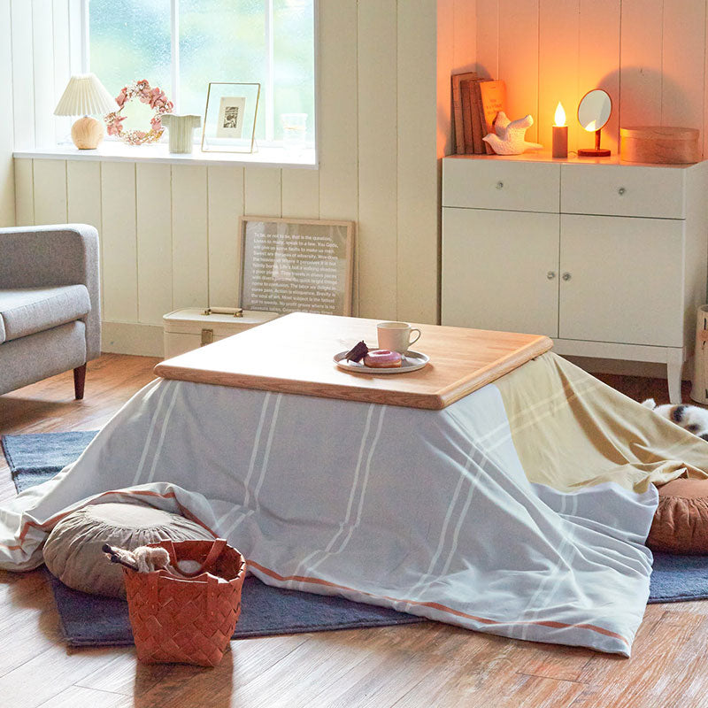 ベイクドカラーのツートン柄こたつ布団カバー リーナ【Fab the Home】