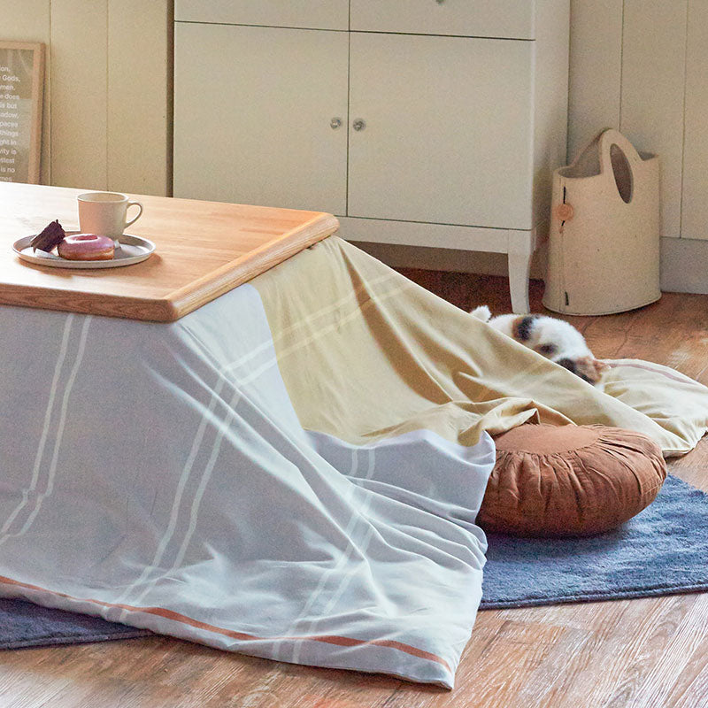 ベイクドカラーのツートン柄こたつ布団カバー リーナ【Fab the Home】