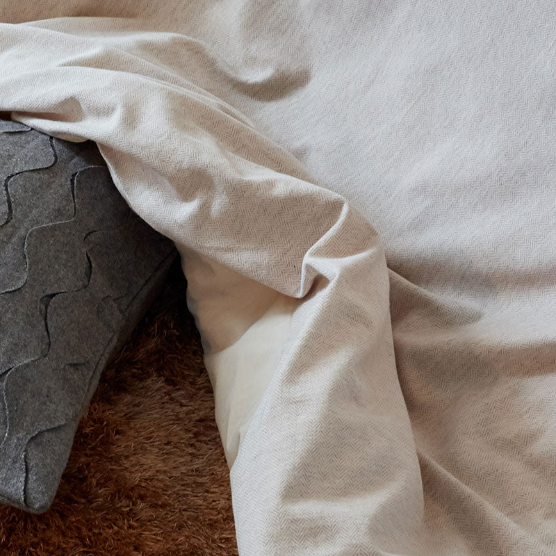 ふんわり杢糸ジャカードニットこたつ布団カバー ヘリンボーンニット【Fab the Home】