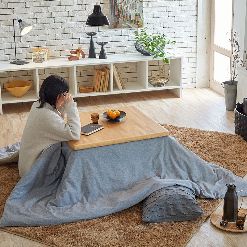 ふんわり杢糸ジャカードニットこたつ布団カバー ヘリンボーンニット【Fab the Home】