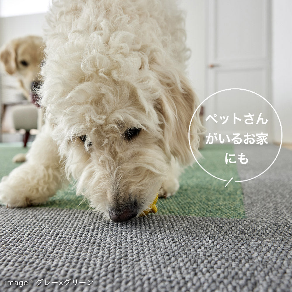 洗える家庭用タイルカーペット フローループ 40×40cm(10枚入り)