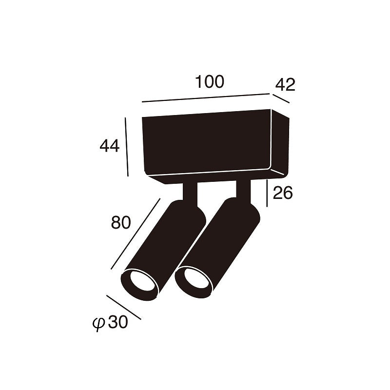 ダウンライト Grid slim 2-duct down light(ライティングレール用)
