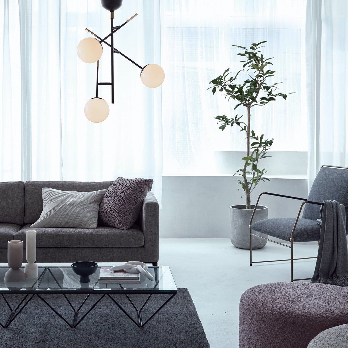 シーリングライト Bliss mini 3 cross-ceiling light