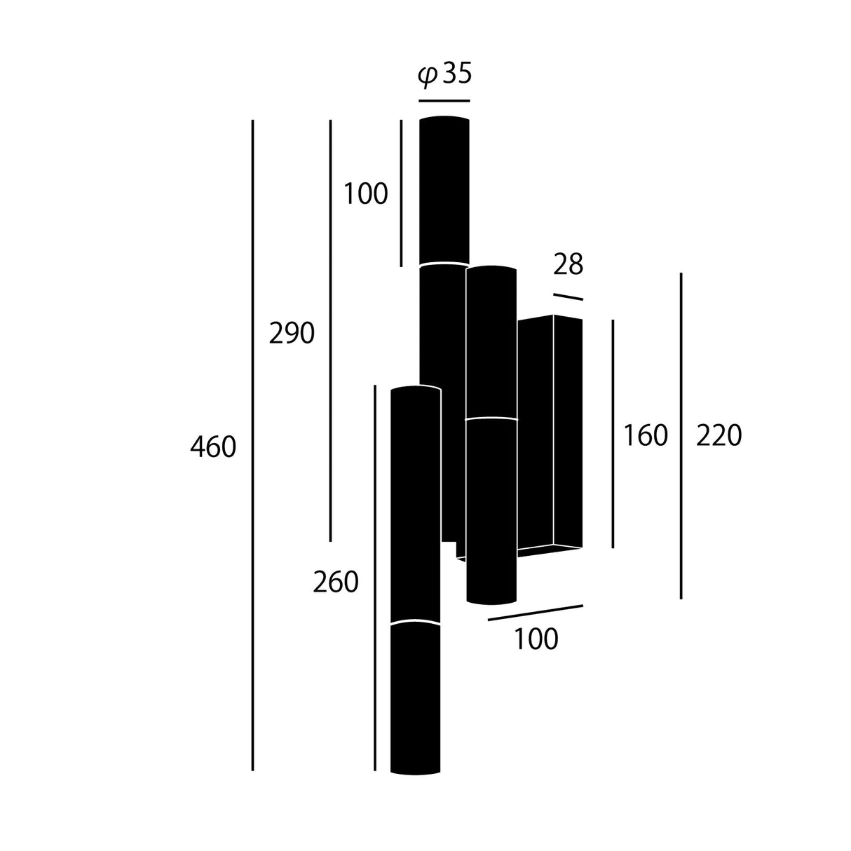 ウォールライト Candela 3 LED-wall light TYPE L-R