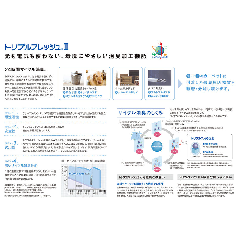 上品な光沢が高級感を演出するおしゃれな防炎&消臭ラグ ルネラグ