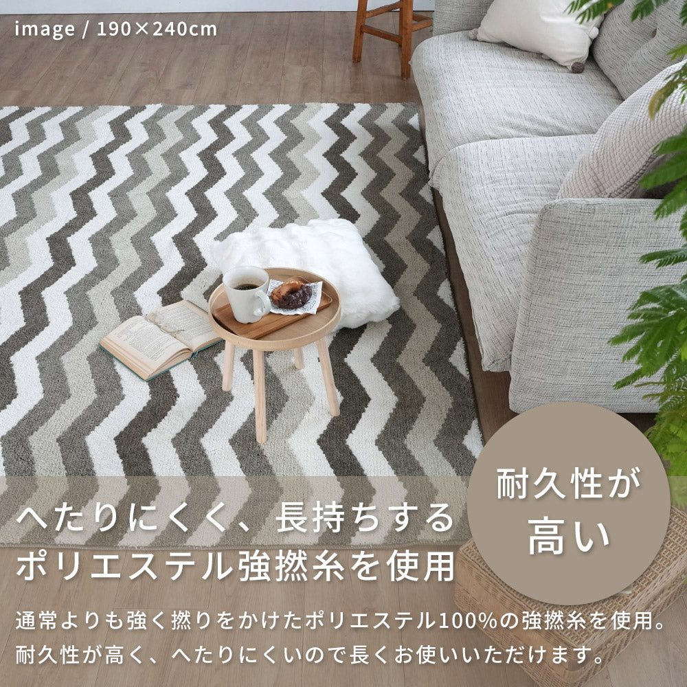 洗える抗菌防臭防ダニ デザインラグ