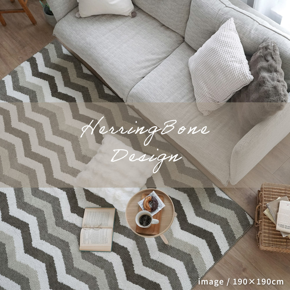 洗える抗菌防臭防ダニ デザインラグ