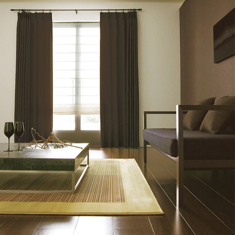 【サイズオーダー】織柄の表情が美しいシャンタン生地に遮音性・遮光性の機能を持たせたカーテン 1枚入り