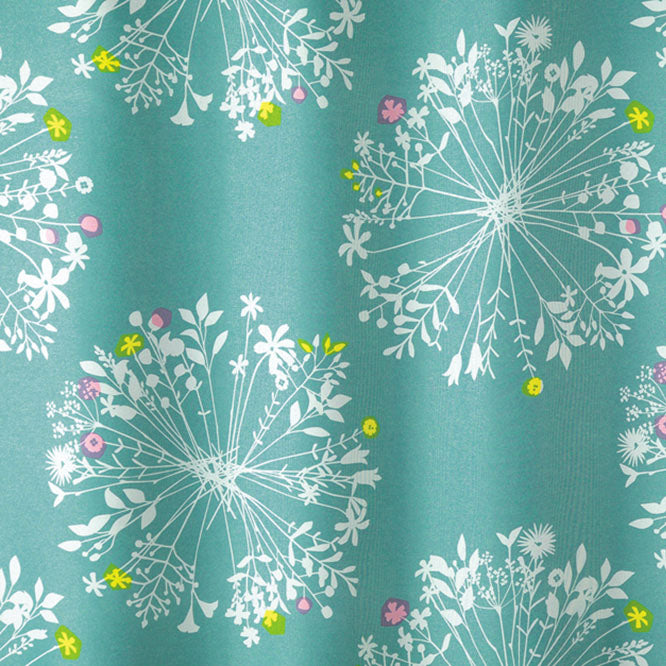 【サイズオーダー】綺麗なシルエットの植物を大胆かつ繊細に並べた北欧デザイン遮光2級カーテン 1枚入り