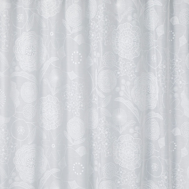 【サイズオーダー】大小の花が集まった北欧デザインレースカーテン 1枚入り