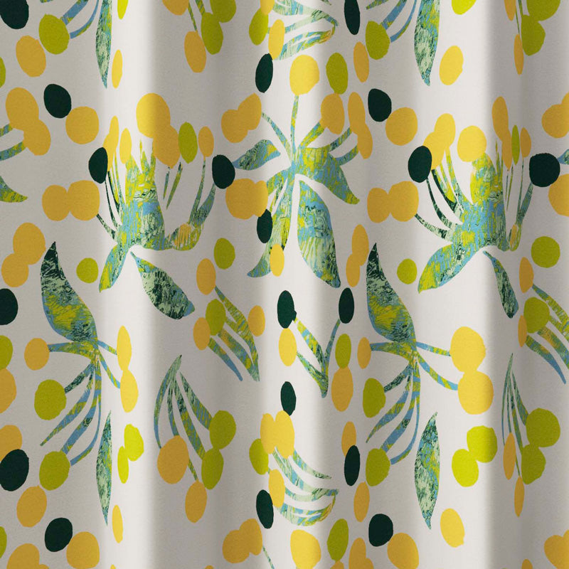 【サイズオーダー】油絵の具のようなテクスチャーをプリントで表現した北欧デザイン遮光2級カーテン 1枚入り