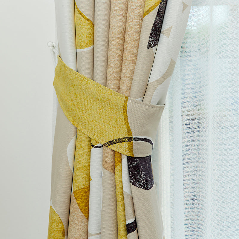 【サイズオーダー】レトロポスターからインスピレーションを受けたフルーツ柄遮光2級カーテン 1枚入り