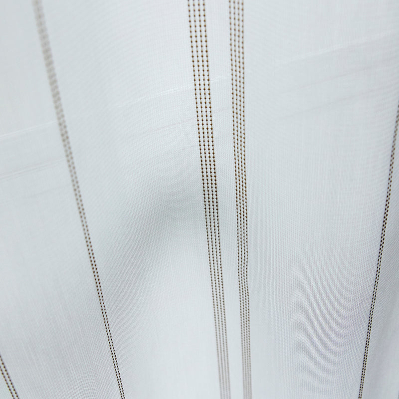 【サイズオーダー】刺し子調のストライプでクラフト感のあるレースカーテン 1枚入り