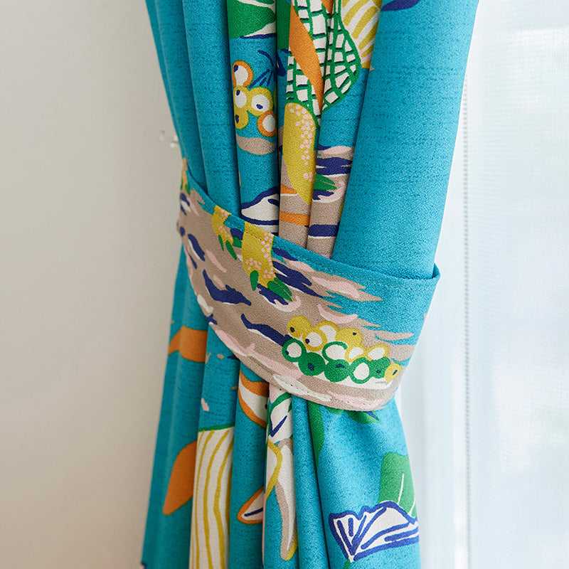 【サイズオーダー】アルマジロが歩いているかのようなデザインの遮光カーテン 1枚入り