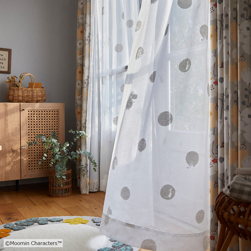 MOOMIN おしりドットボイル レースカーテン 1枚入り