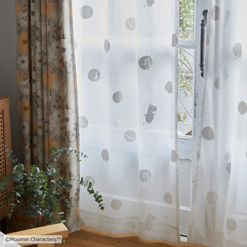 MOOMIN おしりドットボイル レースカーテン 1枚入り