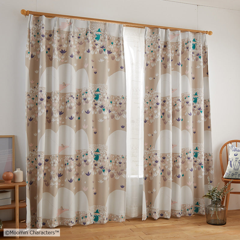 MOOMIN ソフトメロディー 遮光2級カーテン 1枚入り