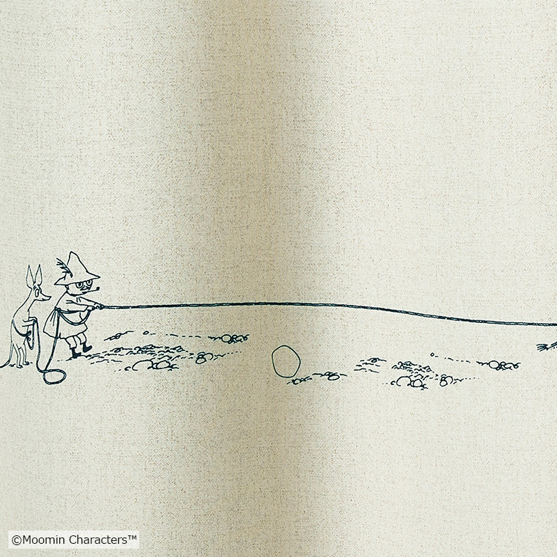 MOOMIN デニムボーダー 遮光2級カーテン 1枚入り