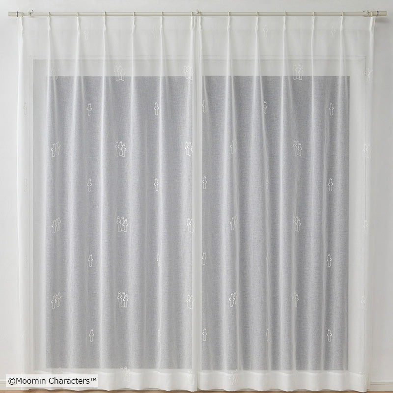 MOOMIN ニョロニョロボイル レースカーテン 1枚入り