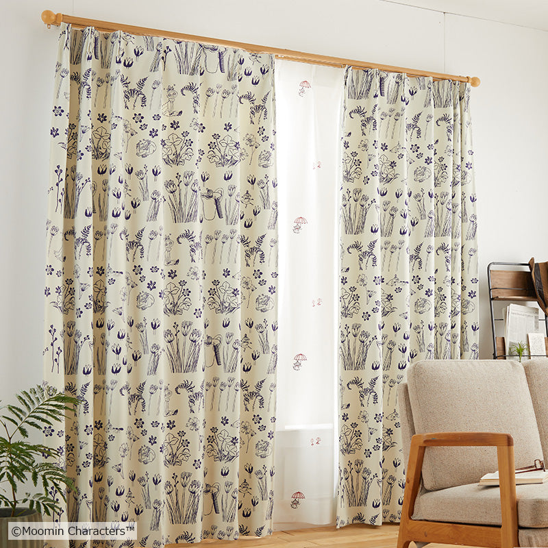MOOMIN ハイドアンドシーク 遮光2級カーテン 1枚入り