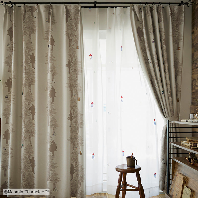 MOOMIN プートドレープ 遮光2級カーテン 1枚入り
