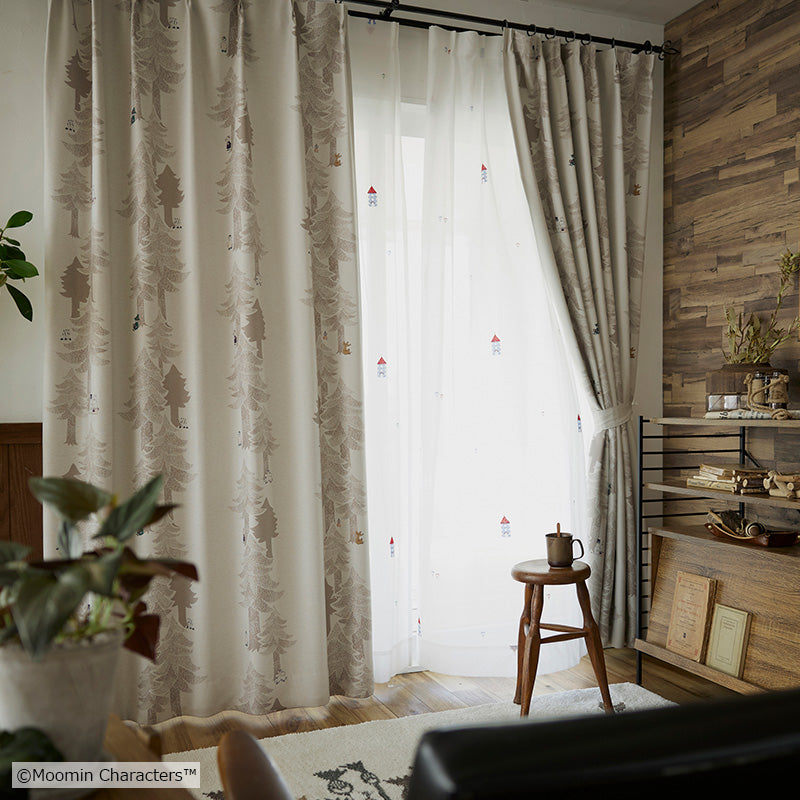 MOOMIN プートドレープ 遮光2級カーテン 1枚入り