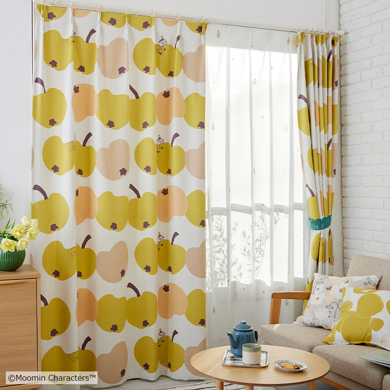 MOOMIN リンゴガブリ! 遮光2級・遮光3級カーテン 1枚入り