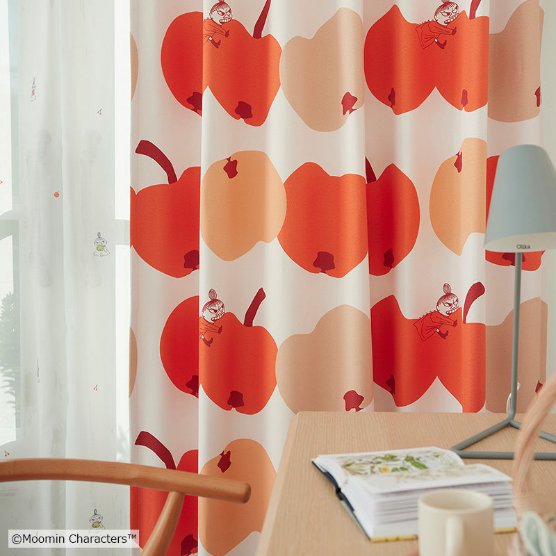 MOOMIN リンゴガブリ! 遮光2級・遮光3級カーテン 1枚入り