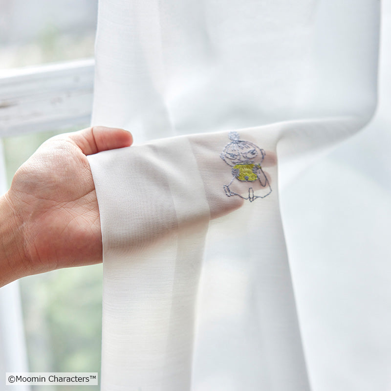 MOOMIN リンゴガブリ!ボイル レースカーテン 1枚入り