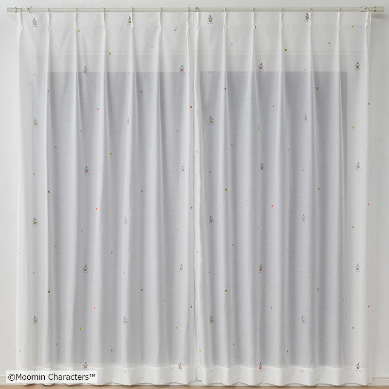 MOOMIN リンゴガブリ!ボイル レースカーテン 1枚入り