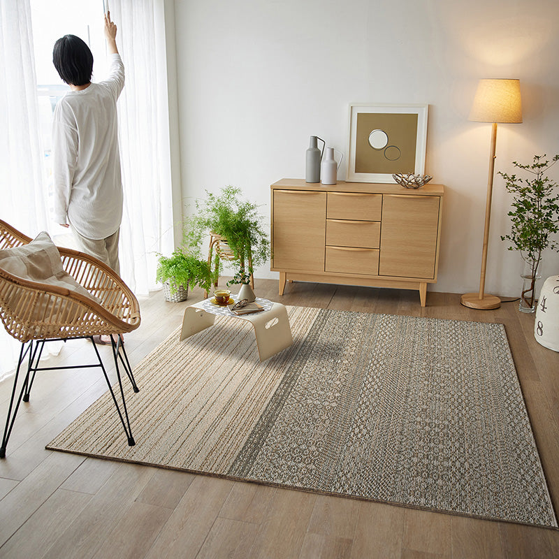 ナチュラルで美しい織り模様の防音ラグ