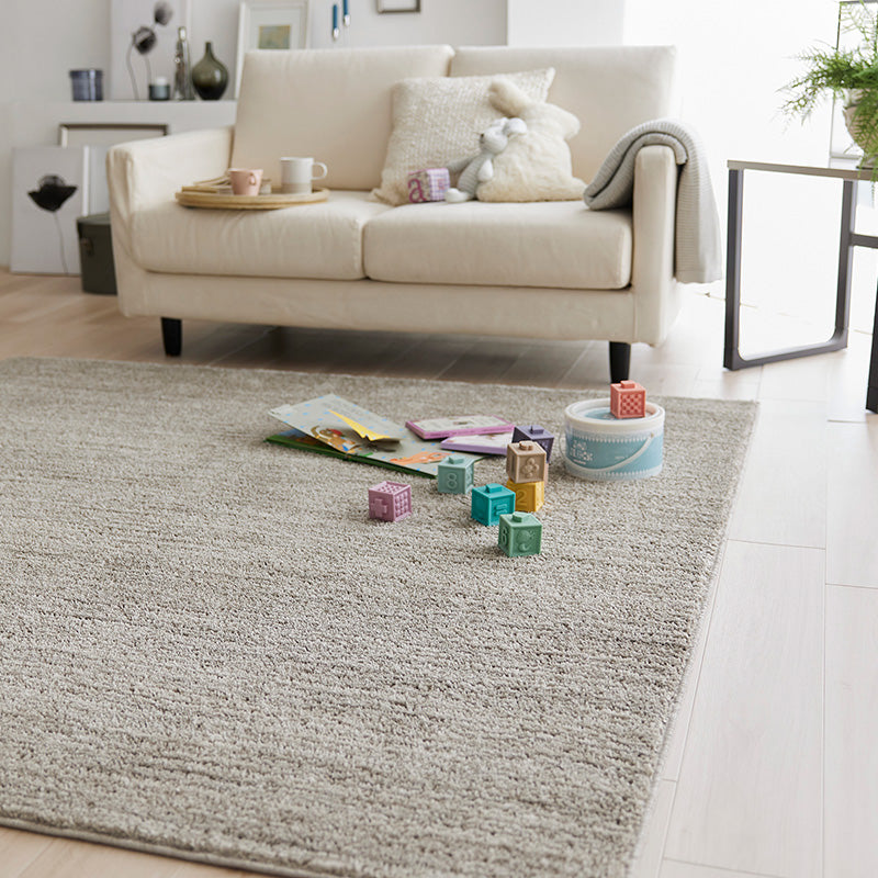 どんなお部屋にも合わせやすい洗える無地のラグ Ecru - エクリュ