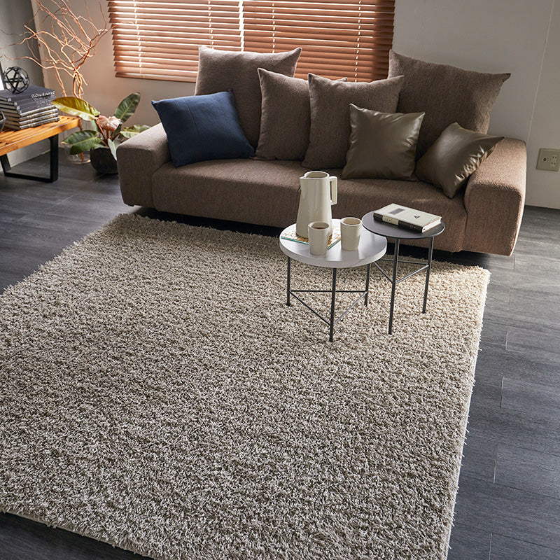 【サイズオーダー対応】太さの異なる糸を組み合わせた表情豊かなシャギーラグ フレールシャギー